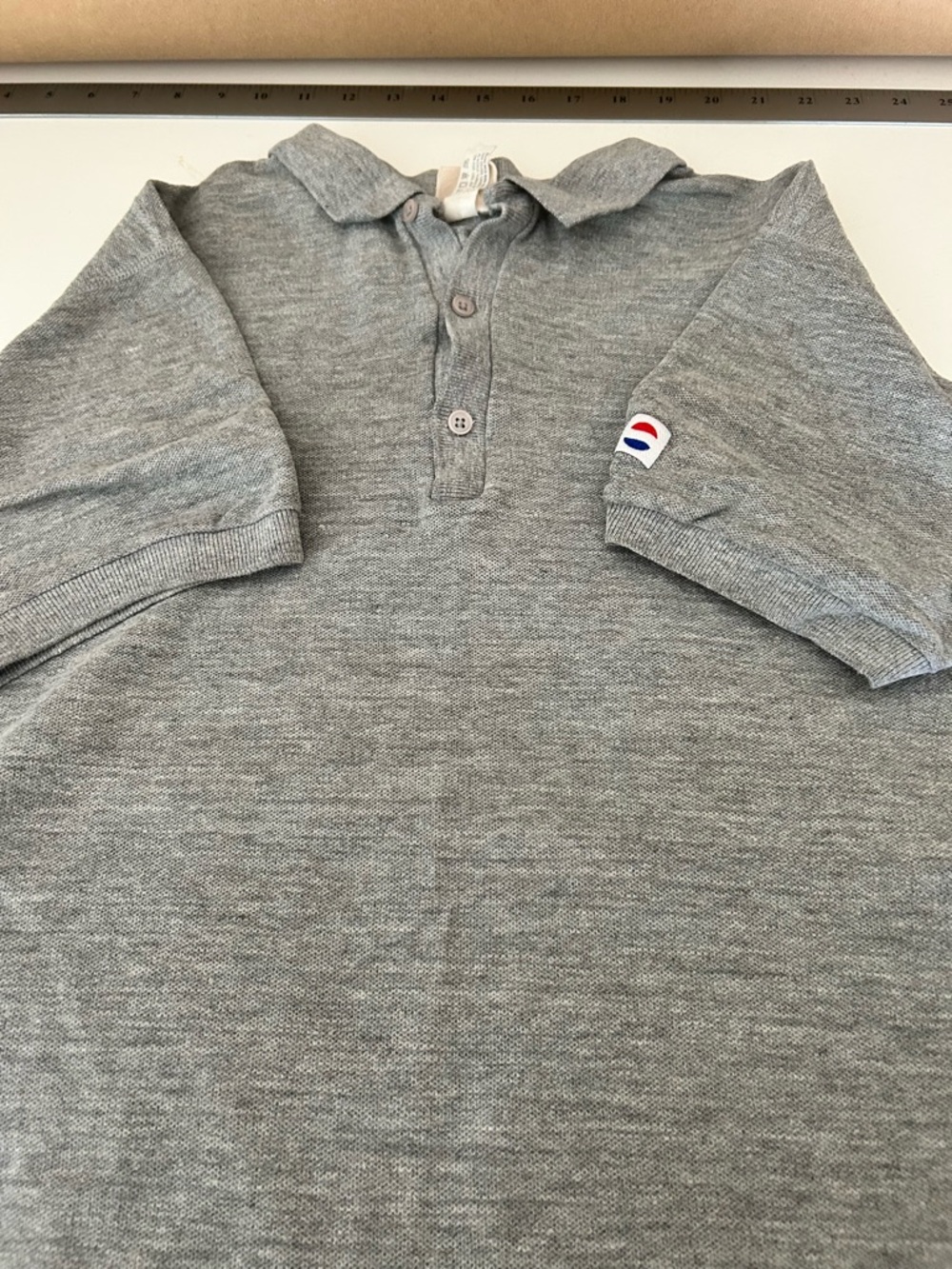 Pepsi Grey Kids Polo Shirt with Sleeve Logo M47
